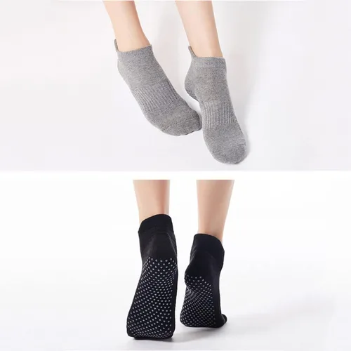 Vista 5 de Amstt 4 Pairs Grip Socks for Womens Pilates Barre Dance Pilates Yoga Non-Slip Socks