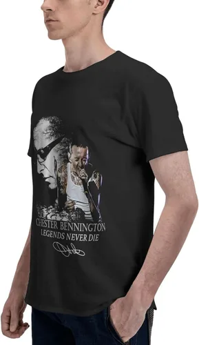 Vista 5 de Rockjada Chester Bennington - Camiseta de verano para hombre estilo casual de moda de manga corta