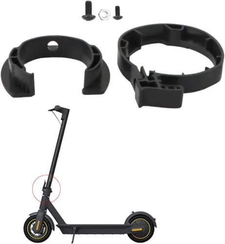 Vista 5 de RLECS Anillo de bloqueo redondo delantero Anillo de protección plegable para piezas de scooter, negro