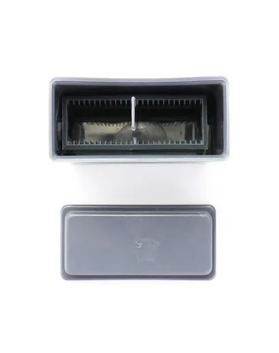 Vista 3 de QWORK Microscope Slides - Tarro y estante para tinción, paquete de 10 unidades, 24 ranuras, color gris