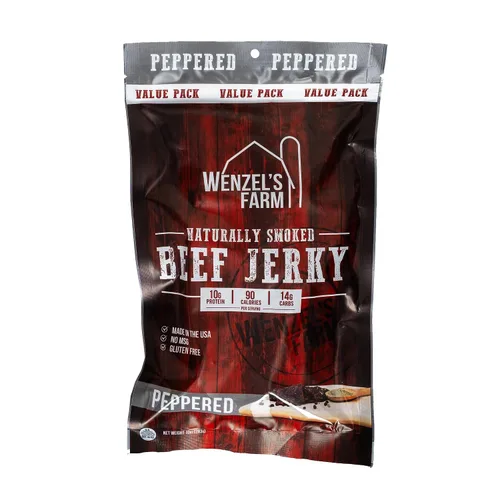 Vista 4 de Wenzel's Farm - Cecina de res original 10 oz. Ahumada naturalmente Sin MSG, rellenos, aglutinantes, colores artificiales Sin gluten
