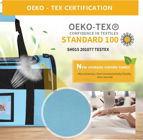Vista 2 de Transportador para gatos, transportadores para perros aprobados por aerolíneas para perros pequeños, gatitos, transportadores para gatos pequeños