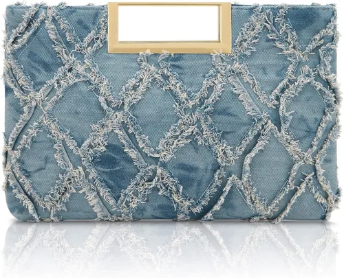 Vista 10 de Milisente Bolso de mano para mujer, formal, casual, brillante, de piel sintética, con asa, para graduación, cóctel, boda