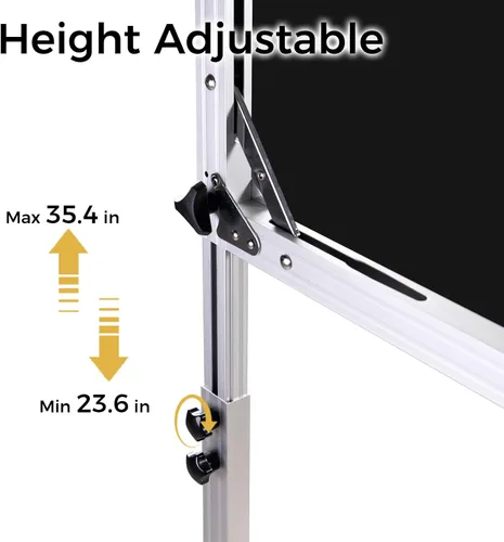 Vista 3 de SCREENPRO - Pantalla de proyector de 100 pulgadas con soporte, pantalla de película rápida para exteriores para patio con patas ajustables
