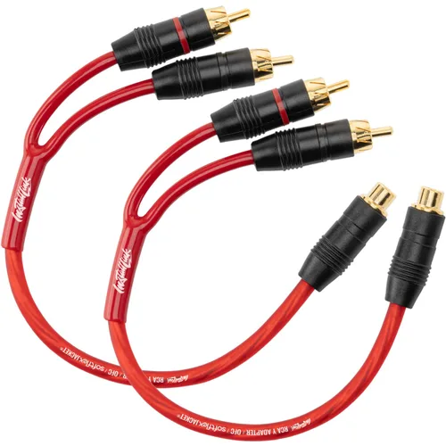 Vista 11 de Install Link - Cable de audio RCA para subwoofer o cable estéreo, adaptador en Y 1-hembra a 2-macho divisor, paquete de 2