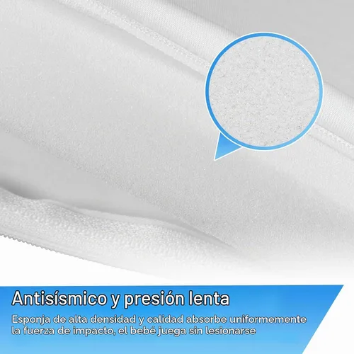 Vista 6 de Pozo de bolas suave extra grande para niños pequeños, 51 x 11.8 pulgadas de espuma para bebés niños - Blanco
