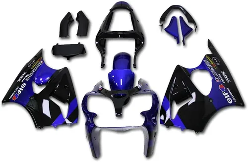 Vista 3 de US STOCK - Carenado negro brillante apto para Kawasaki Ninja 2000 2001 2002 ZX6R 636 ZX-6R inyección ABS plásticos posventa carrocería marco 01 02