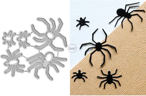 Vista 20 de DzIxY Juego de troqueles de metal fantasma de calabazas de Halloween para hacer tarjetas, juegos de troqueles de papel para grabar, plantillas