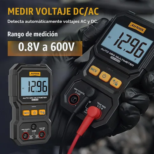 Vista 2 de AUTOOL Multímetro digital, Multi Meter True RMS Auto-Ranging NCV