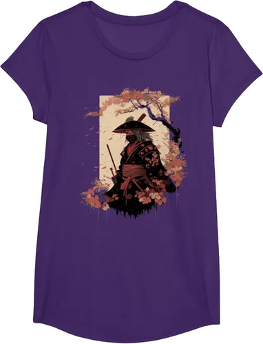 Vista 58 de Camiseta estética vintage samurái de arte japonés samurái retro cereza, Negro
