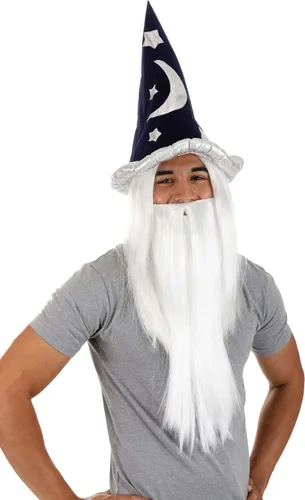 Vista 2 de FUN Costumes Kit de disfraz Merlin peluca y barba estándar