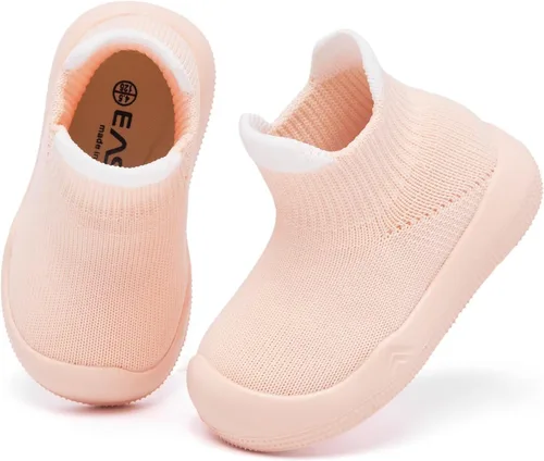 Vista 3 de Eashi Zapatos de bebé para niñas y niños, zapatos de calcetín para bebés con agarre, zapatos para primeros pasos, pantuflas antideslizantes