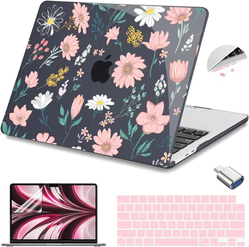 Vista 33 de Teryeefi Funda rígida para MacBook Air M3, M2, M4, MacBook Air de 13 pulgadas 2025, 2024, 2023, 2022, versión A3240, A3113, A2681, carcasa rígida