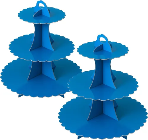Vista 43 de Soleebee Soporte para Cupcakes de 3 Niveles, Torre de Cupcakes de Cartón, Torre de Soporte para Pasteles de Postre para Decoración de Cumpleaños