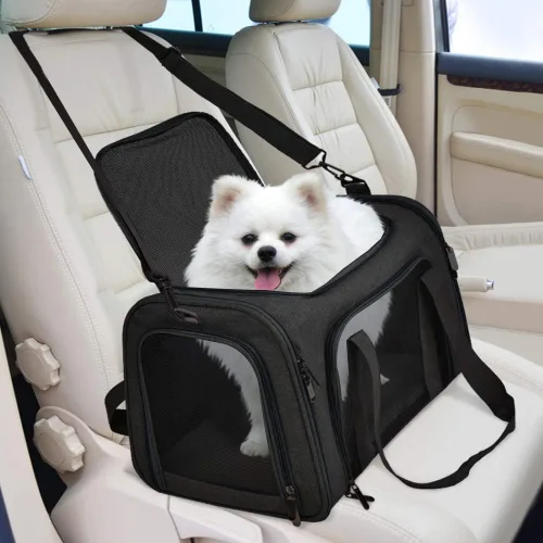 Vista 5 de Transportador Henkelion para Gatos y Perros Portador de Mascotas para Gatos / Perros Pequeños / Medianos Cachorros (Hasta 15lbs), Portador de Perros