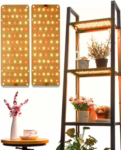 Vista 10 de Panel de luz de cultivo para plantas de interior, luz LED ultrafina de espectro completo de 20 W para estante y gabinete, regulable con temporizador