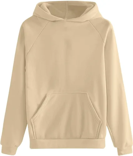 Vista 5 de Women Raglan Sleeve Hoodies Oversized Pullover Tops Basic Athletic Fit Hooded Sweatshirts Trendy Y2K Hoodie Shirts