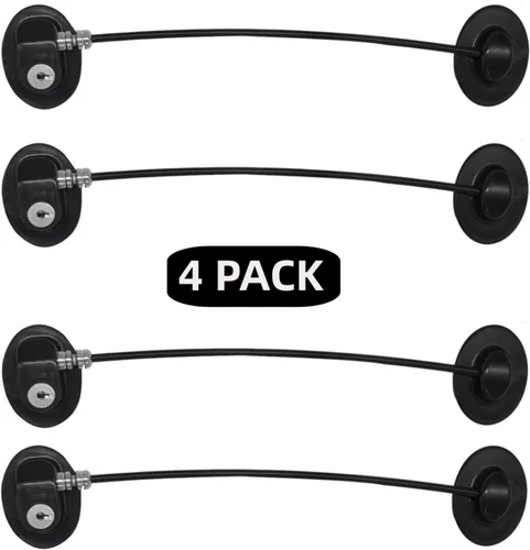 Vista 10 de REZIPO - Cerradura de puerta de refrigerador con 2 llaves, cerradura de cajón de archivos, cerradura de puerta de congelador y cerradura de gabinete