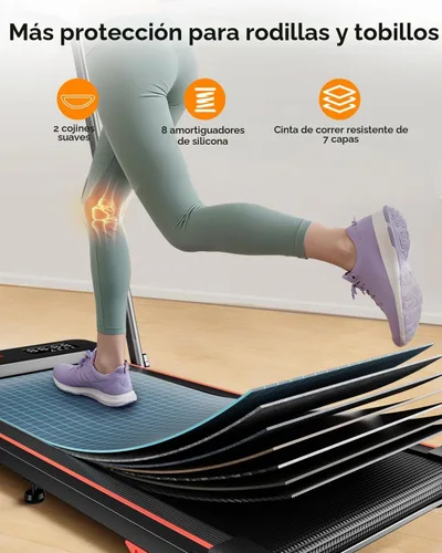 Vista 6 de Acezoe Walking pad Treadmill with Incline & Handle Bar, Folding Treadmill for Home Small Spaces, Compact Portable Under Desk Treadmill,Dual LED