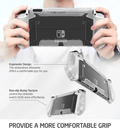 Vista 6 de Mumba Funda acoplable para Nintendo Switch OLED 2021 serie Blade - Funda protectora de TPU con agarre compatible con Nintendo Switch OLED y Joy-Con