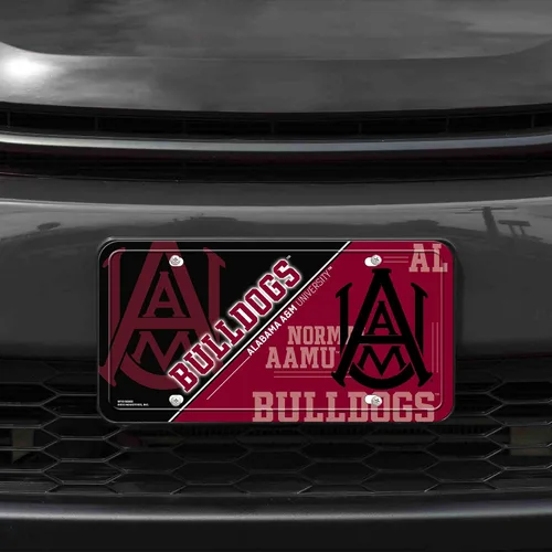 Vista 2 de NCAA etiqueta de metal para auto, negro