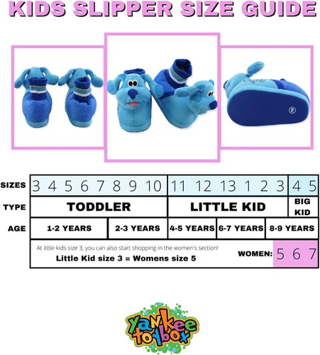 Vista 2 de Nickelodeon Blue's Clues & You - Pantuflas de felpa 3D para niños pequeños