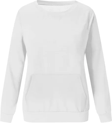 Vista 4 de Sudadera casual de manga larga para mujer, color liso, con capucha, ligera, con bolsillo