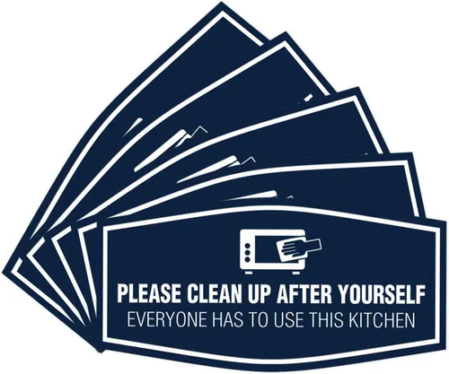 Vista 14 de Signs ByLITA Fancy Please Clean Up After Yourself Everyone Has To Use This Kitchen Sign (Negro) - Pequeño