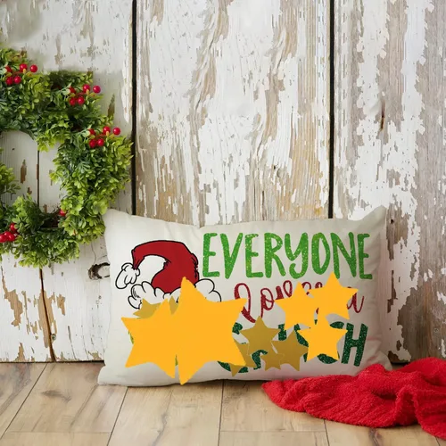 Vista 3 de AOFANGGO Funda de almohada de Navidad de 12 x 20 pulgadas, decoración navideña, funda de cojín rectangular para cama, silla, sofá