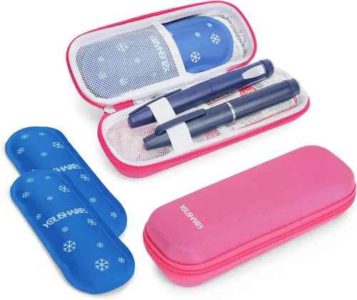 Vista 8 de Estuche de viaje enfriador de insulina YOUSHARES, bolsa de refrigeración para medicinas GLP-1 para diabéticos para Zepbound para la pluma Mounjaro