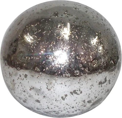 Vista 8 de A&B Home - Juego de 2 bolas decorativas de cristal plateado de 8 pulgadas para jarrón de mesa, centros de mesa, color plateado