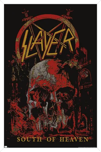 Vista 13 de Trends International Slayer - Póster de pared del sur del cielo, 22.4 pulgadas de largo x 14.7 pulgadas, versión enmarcada en madera de granero
