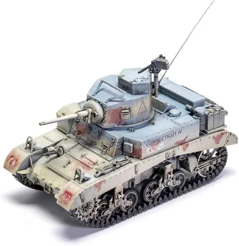 Vista 3 de Airfix British M3 Stuart Honey 1:35 WWII Militar Tanque Armadura de Plástico Modelo Kit A1358
