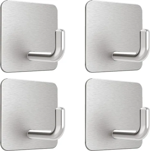 Vista 8 de VIS'V Ganchos adhesivos, pequeños ganchos para pared de ducha, color negro