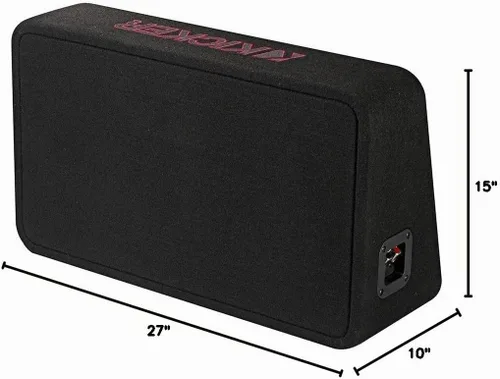 Vista 9 de Harmony Audio Kicker Bundle compatible con Universal Vehicle 46TL7T102 10" Loaded Square Sub Box con amplificador HA-A400.1 y kit de instalación