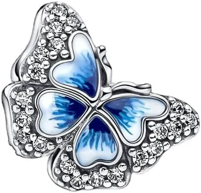 Vista 4 de Dijes de plata de ley 925 para pulseras y collares, cuentas de viaje de belleza de elefante animal, dijes de árbol familiar, regalo de joyería