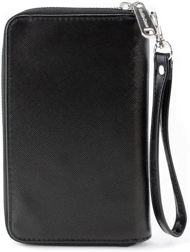 Vista 5 de Buckle-Down Cartera de Disney, cierre de cremallera alrededor, Moana Tamatoa sonriente cara de cerca, cuero vegano