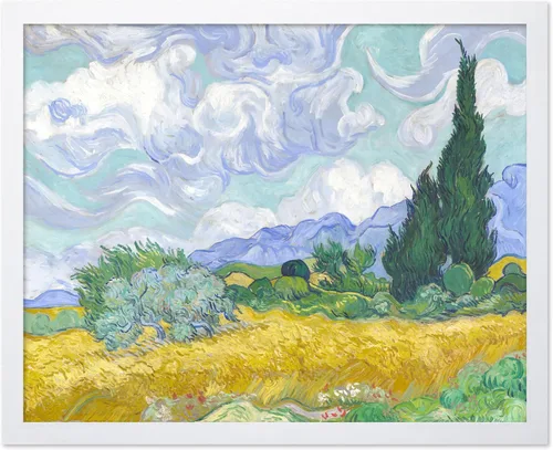 Vista 29 de Poster Master Póster clásico de Van Gogh, impresión impresionista vintage, regalo para artista, pintor, autorretrato, sombrero de paja, dibujo