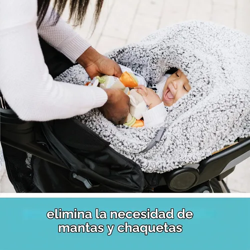 Vista 3 de JJ Cole Funda de asiento de coche de invierno para bebé, funda de asiento de automóvil de invierno para asiento de bebé o carriola, fundas