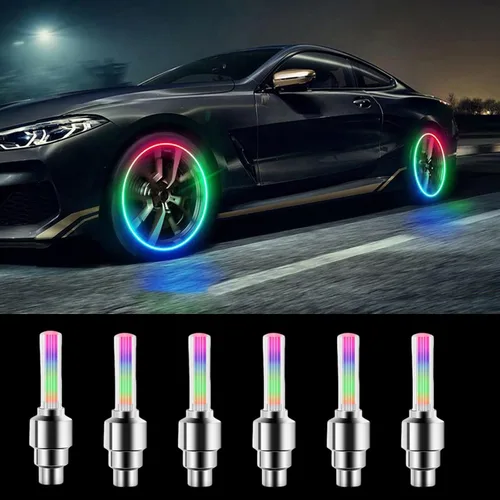 Vista 19 de 20 PIEZAS Tapas Fluorescentes para Vástago de Válvula de Neumático - Cubiertas Luminosas para Neumáticos de Vehículos Universales - Accesorios