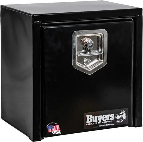 Vista 36 de Buyers Products 1703349 - Caja de acero negro para debajo de la carrocería con pestillo de mango en T, 14 x 12 x 18 pulgadas, caja de herramientas