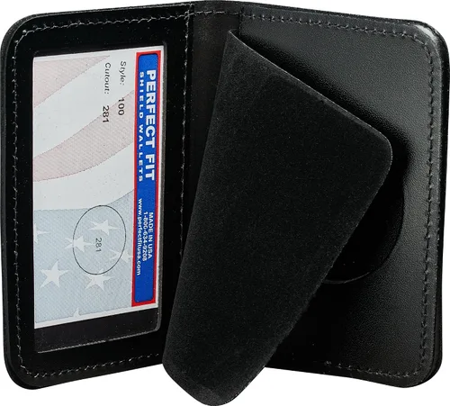 Vista 3 de Carteras plegables redondas de ajuste perfecto para el mariscal estadounidense y estuche de identificación