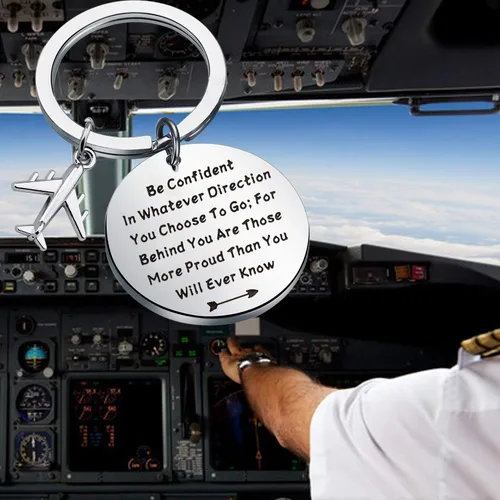 Vista 7 de LQRI Future Pilot Gift - Nuevo regalo de piloto regalo de graduación de piloto ten confianza en cualquier dirección que elijas ir Medio