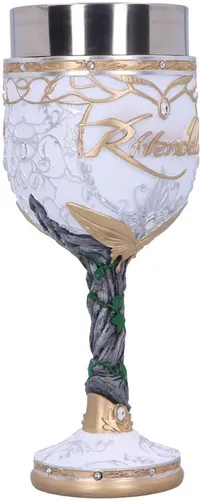 Vista 4 de Nemesis Now Copa Rivendell con licencia oficial de El Señor de los Anillos, color blanco, 7.7 in
