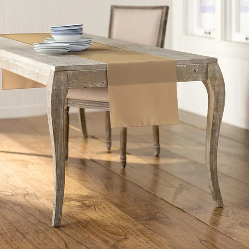 Vista 9 de LA Linen™ mantel de popelina de poliéster de 14 por 108 pulgadas Blanco P