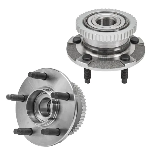 Vista 55 de Detroit Axle - Par de cojinetes de rueda delantera/trasera para Ford Edge 11-14, 09-19 Flex, 13-19 Police Interceptor Sedan, 14-18 Police Sedan