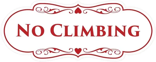 Vista 20 de Signs ByLITA Designer No Climbing (Negro) - Pequeño