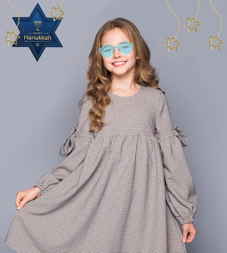 Vista 4 de Hanukkah Dreidel en forma de gafas, disfraz de disfraz, juego de simulación