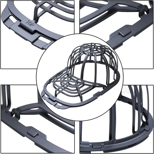 Vista 3 de Eiito Lavadora de sombreros para lavadora, paquete de 2 limpiadores de sombreros para gorras de béisbol, moldeador de sombreros para lavavajillas