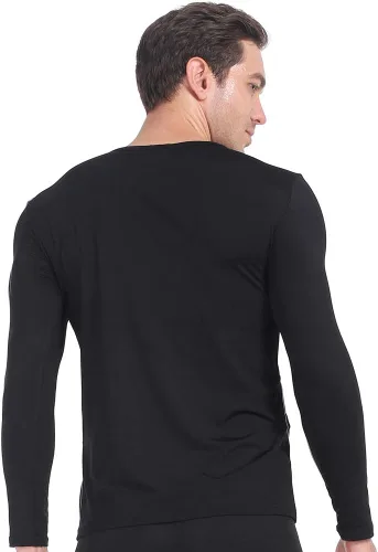 Vista 6 de MANCYFIT Camisas térmicas para hombre con forro polar y manga larga